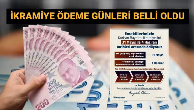 Emeklilere Bayram İkramiyeleri Ne Zaman Hesaplara Yatacak?